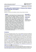 Sun safety policy implementation in Aotearoa New Zealand: current landscape and progress