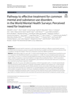 Pathway to effective treatment for common mental and substance use disorders in the World Mental Health Surveys: Perceived need for treatment