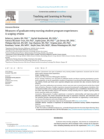 Measures of graduate entry nursing student program experiences: A scoping review