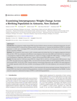Examining Interpregnancy Weight Change Across a Birthing Population in Aotearoa, New Zealand