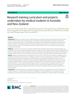 Research training curriculum and projects undertaken by medical students in Australia and New Zealand
