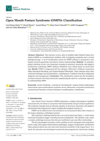 Open Mouth Posture Syndrome (OMPS): Classification