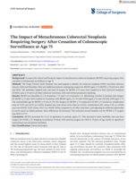 The Impact of Metachronous Colorectal Neoplasia Requiring Surgery After Cessation of Colonoscopic Surveillance at Age 75