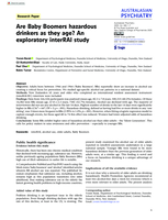 Are Baby Boomers hazardous drinkers as they age? An exploratory interRAI study