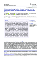 Cultivating wellbeing: healing effects of an urban māra kai (community garden) in community housing in Aotearoa New Zealand