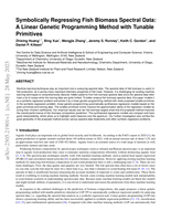 Symbolically Regressing Fish Biomass Spectral Data: A Linear Genetic Programming Method with Tunable Primitives
