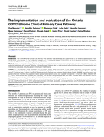 The implementation and evaluation of the Ontario COVID@Home Clinical Primary Care Pathway