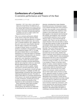 Confessions of a Cannibal: In extremis performance and Theatre of the Real