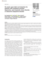 Six weeks open-label oral ketamine for patients with treatment-resistant depression, post-traumatic stress disorder, or obsessive-compulsive disorder