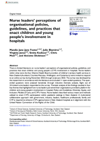 Nurse leaders' perceptions of organisational policies, guidelines, and practices that enact children and young people's involvement in hospitals