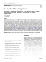 Goal-directedness deficit in Huntington's disease