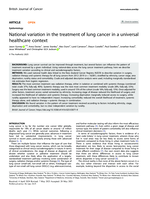 National variation in the treatment of lung cancer in a universal healthcare context