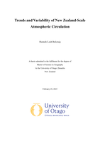 Trends and Variability of New Zealand-scale Atmospheric Circulation