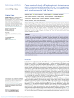 Case–control study of leptospirosis in Aotearoa New Zealand reveals behavioural, occupational, and environmental risk factors