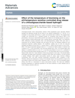 Effect of the temperature of biomixing on the pH/temperature sensitive controlled drug release of a Chitooligosaccharide based hydrogel
