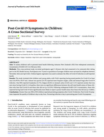 Post-Covid-19 Symptoms in Children: A Cross-Sectional Survey