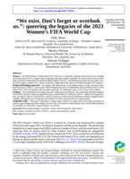 "We exist. Don't forget or overlook us" : queering the legacies of the 2023 Women's FIFA World Cup