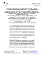 Electronic screen use and children's socioemotional problems: A systematic review and meta-analysis of longitudinal studies