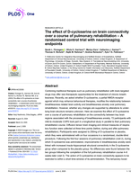 The effect of D-cycloserine on brain connectivity over a course of pulmonary rehabilitation - A randomised control trial with neuroimaging endpoints