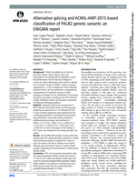 Alternative splicing and ACMG-AMP-2015-based classification of PALB2 genetic variants: an ENIGMA report