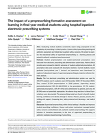 The impact of a preprescribing formative assessment on learning in final-year medical students using hospital inpatient electronic prescribing systems
