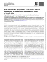 RFRP neurons are required for acute stress-induced suppression of the estrogen-stimulated LH surge in female mice