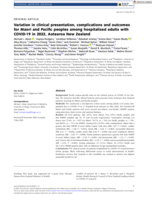 Variation in clinical presentation, complications and outcomes for Māori and Pacific peoples among hospitalised adults with COVID-19 in 2022, Aotearoa New Zealand