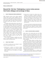Beyond the 'tick-box': Redesigning a course review process that fosters dialogue and exchange of ideas