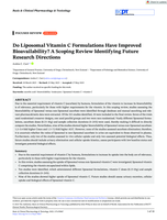 Do Liposomal Vitamin C Formulations Have Improved Bioavailability? A Scoping Review Identifying Future Research Directions