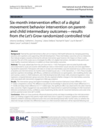 Six-month intervention effect of a digital movement behavior intervention on parent- and child intermediary outcomes-results from the Let's Grow randomized controlled trial