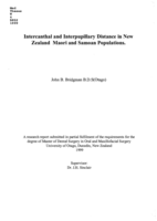 Intercanthal and interpupillary distance in New Zealand Māori and Samoan populations