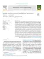 Variability among taxonomists in helminth species discrimination decisions: a noise audit