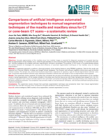 Comparisons of artificial intelligence automated segmentation techniques to manual segmentation techniques of the maxilla and maxillary sinus for CT or cone-beam CT scans - a systematic review
