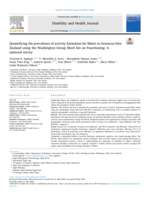 Quantifying the prevalence of activity limitation for Māori in Aotearoa New Zealand using the Washington Group Short Set on Functioning: A National Survey