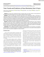 Time trends and predictors of gout remission over six years