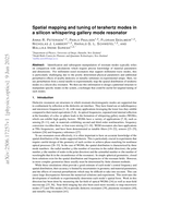 Spatial mapping and tuning of terahertz modes in a silicon whispering gallery mode resonator