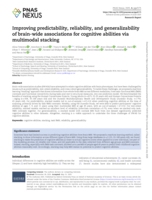Improving predictability, reliability, and generalizability of brain-wide associations for cognitive abilities via multimodal stacking