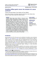 Hereditary diffuse gastric cancer: the evolution of a cancer syndrome