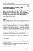 Citizen Science in Space and Atmospheric Sciences: Opportunities and Challenges