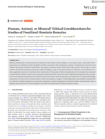 Human, Animal, or Mineral? Ethical Considerations for Studies of Fossilized Hominin Remains