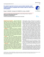 Do patient-reported outcome scores better identify outlier surgical practice compared with revision rates for total knee arthroplasty?