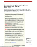 Genetic association of lipids and lipid drug targets with abdominal aortic aneurysm: a meta-analysis
