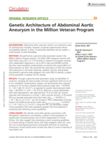 Genetic Architecture of Abdominal Aortic Aneurysm in the Million Veteran Program