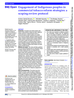 Engagement of Indigenous peoples in commercial tobacco reform strategies: a scoping review protocol