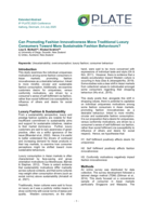 Can Promoting Fashion Innovativeness Move Traditional Luxury Consumers Toward More Sustainable Fashion Behaviours?