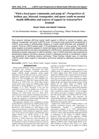 "Find a Local Queer Community and Jump In": Perspectives of Lesbian, Gay, Bisexual, Transgender, and Queer Youth on Mental Health Difficulties and Sources of Support in Aotearoa/New Zealand