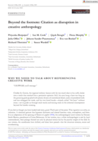 Beyond the footnote: Citation as disruption in creative anthropology