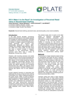 Will it Make it to the Rack? An Investigation of Perceived Retail Value in Second-hand Clothing