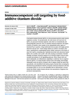 Immunocompetent cell targeting by food-additive titanium dioxide