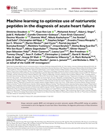Machine learning to optimize use of natriuretic peptides in the diagnosis of acute heart failure